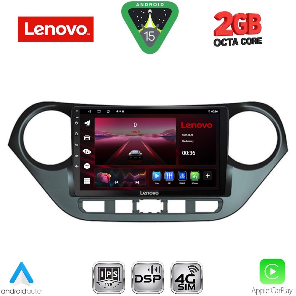 Βλησαρούλης Car Center - LENOVO LVF 5224_CPA (9inc) MULTIMEDIA TABLET for HYUNDAI i10 mod. 2014-2020