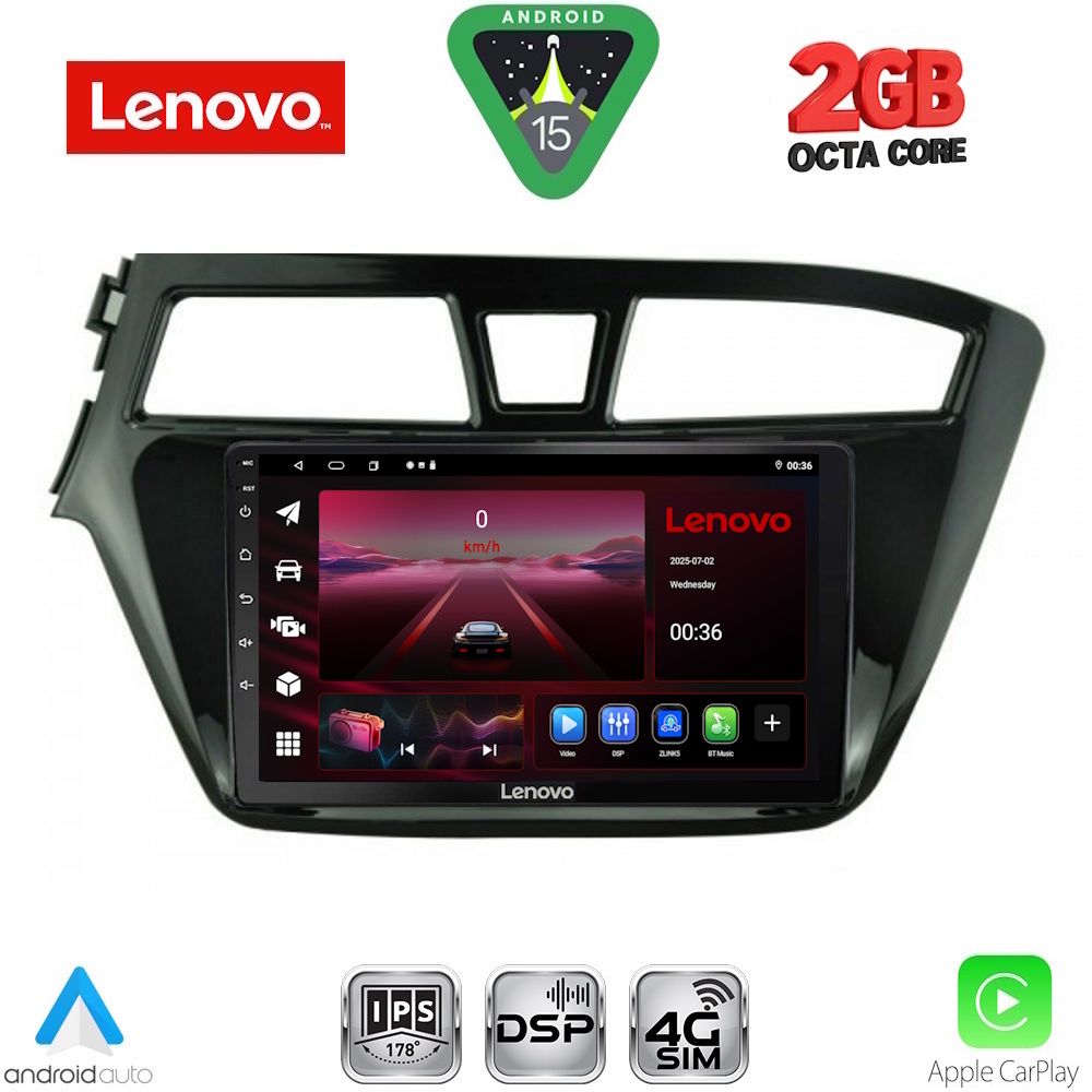 Βλησαρούλης Car Center - LENOVO LVF 5229_CPA (9inc) MULTIMEDIA TABLET for HYUNDAI i20 mod. 2014-2018