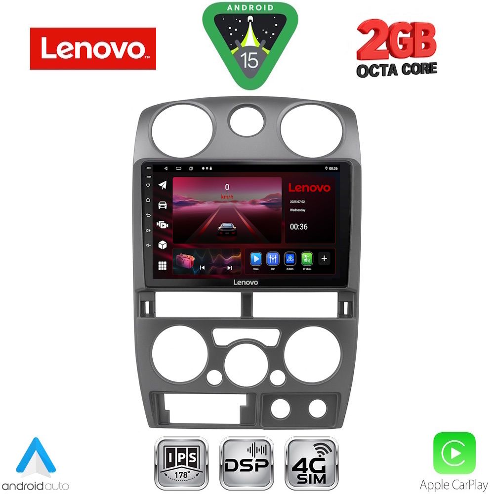 Βλησαρούλης Car Center - LENOVO LVF 5254GR_CPA (9inc) MULTIMEDIA TABLET for ISUZU D-MAX mod. 2008-2012 (GREY)