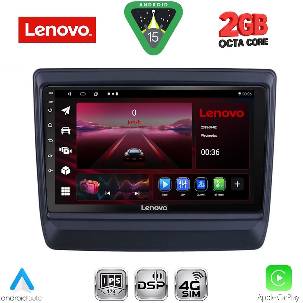 Βλησαρούλης Car Center - LENOVO LVF 5256_CPA (9inc) MULTIMEDIA TABLET for ISUZU DMAX mod. 2020-2026