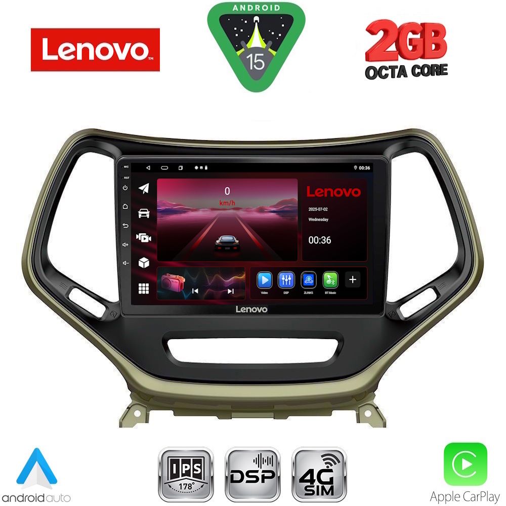 Βλησαρούλης Car Center - LENOVO LVF 5273_CPA (10inc) MULTIMEDIA TABLET for JEEP CHEROKEE mod. 2014-2024