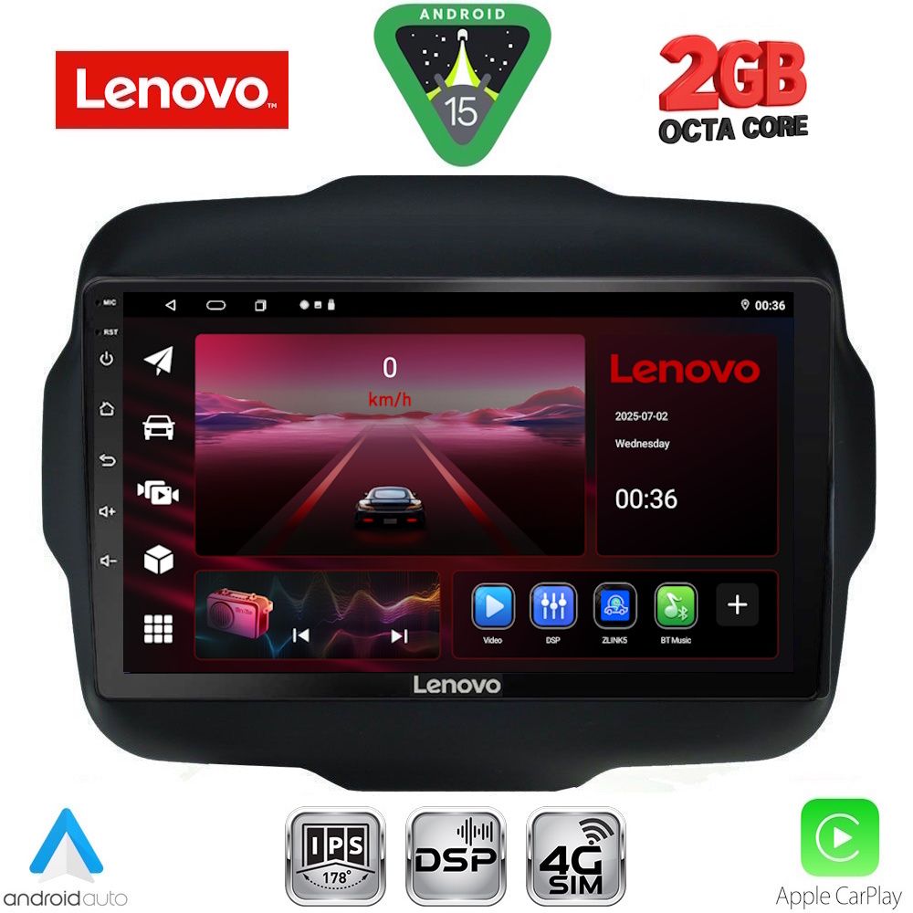 Βλησαρούλης Car Center - LENOVO LVF 5290_CPA (9inc) MULTIMEDIA TABLET for JEEP RENEGADE  mod. 2014-2025