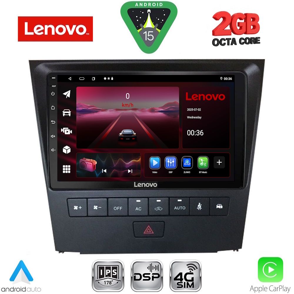 Βλησαρούλης Car Center - LENOVO LVF 5341_CPA (9inc) MULTIMEDIA TABLET for LEXUS GS mod. 2004-2011