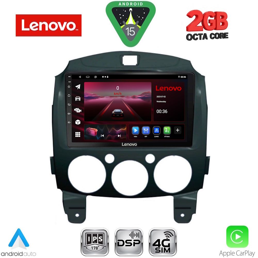 Βλησαρούλης Car Center - LENOVO LVF 5361_CPA (9inc) MULTIMEDIA TABLET for MAZDA 2 mod. 2007-2014