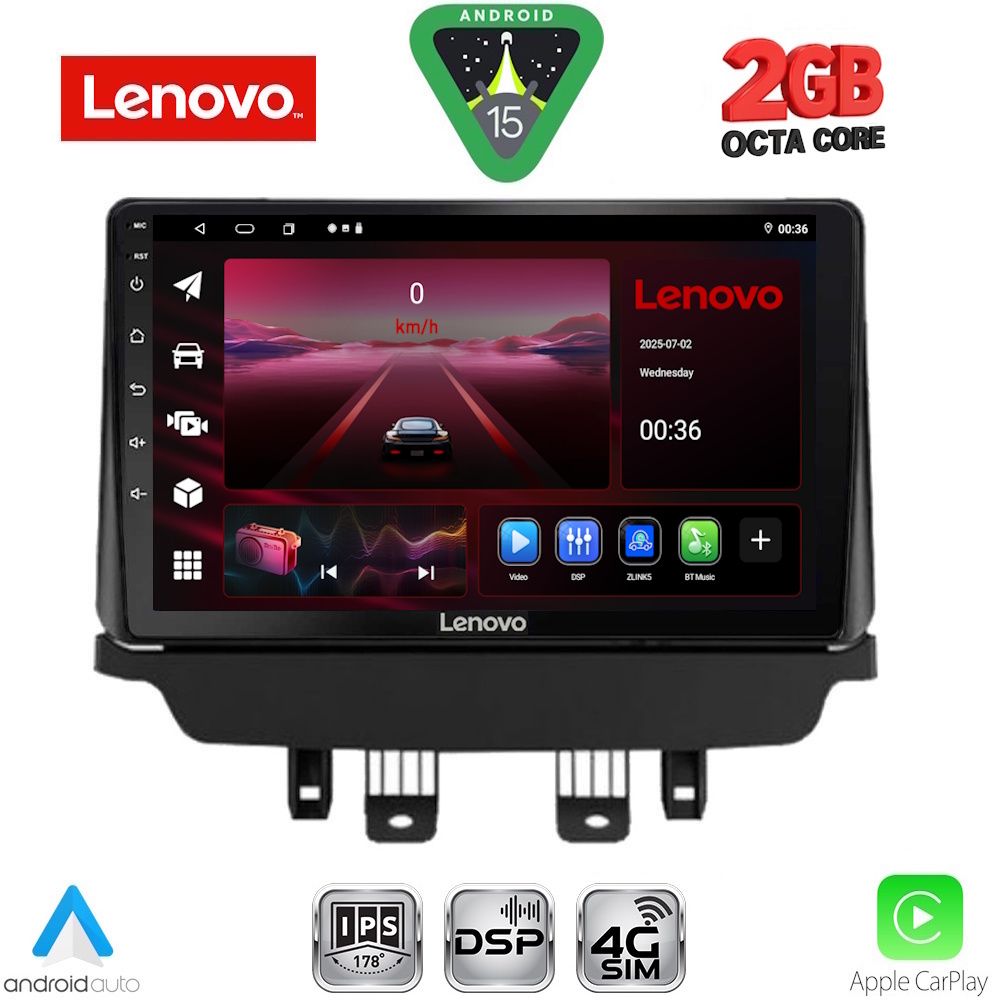 Βλησαρούλης Car Center - LENOVO LVF 5362_CPA (9inc) MULTIMEDIA TABLET for MAZDA 2 mod. 2014-2023