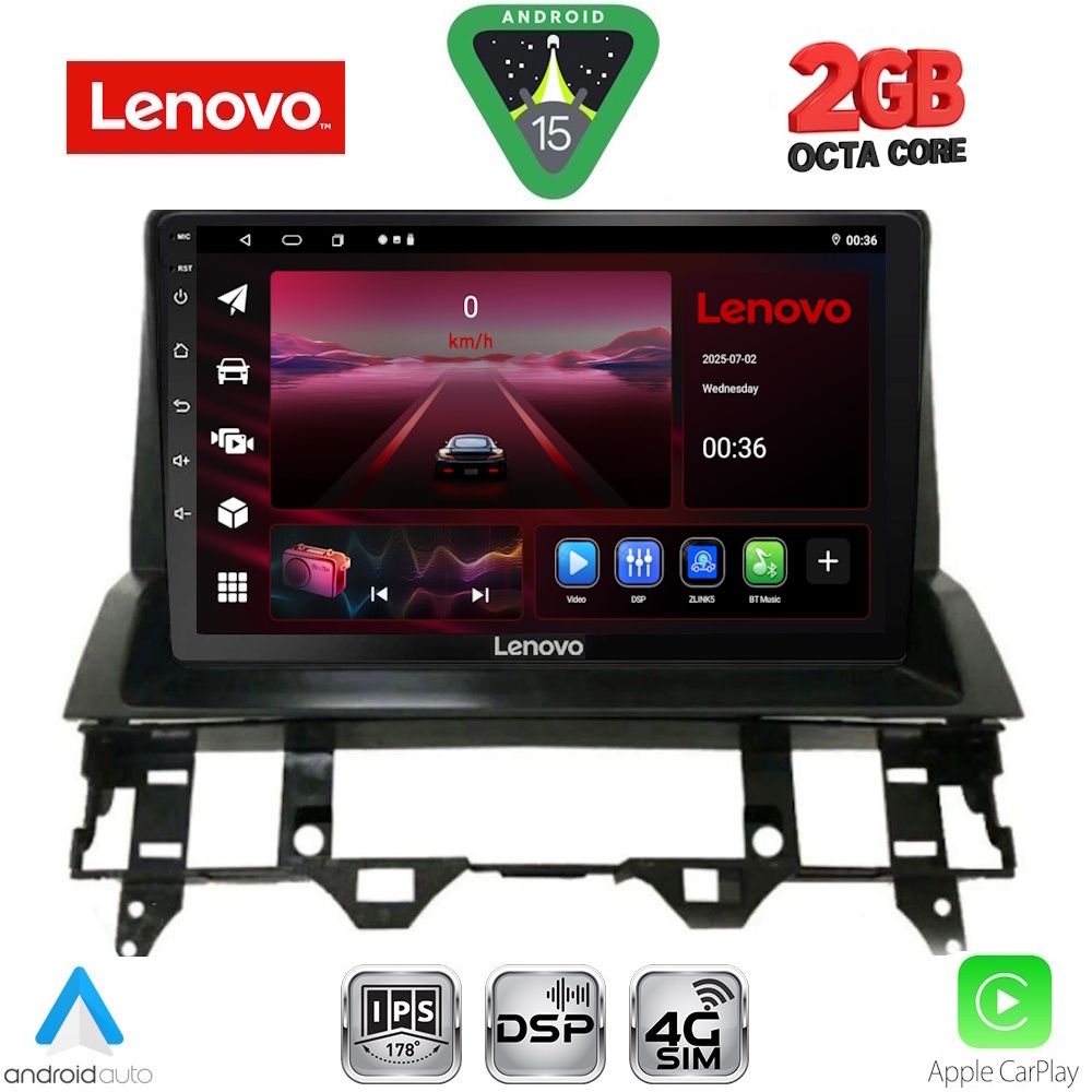 Βλησαρούλης Car Center - LENOVO LVF 5376_CPA DASH (10inc) MULTIMEDIA TABLET for MAZDA 6 mod. 2002-2008