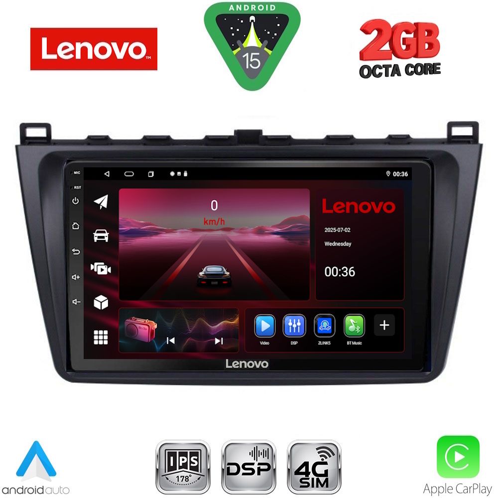 Βλησαρούλης Car Center - LENOVO LVF 5377_CPA (9inc) MULTIMEDIA TABLET for MAZDA 6 mod. 2008-2012