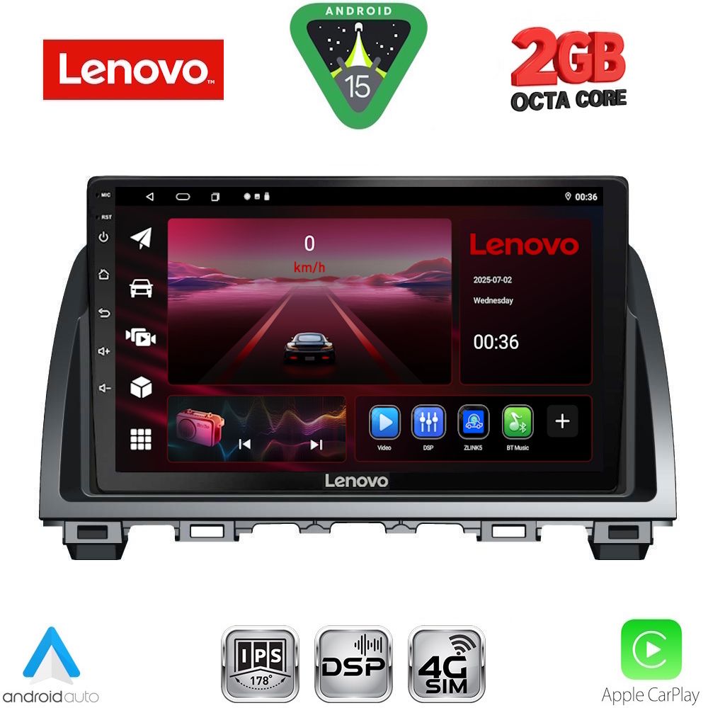 Βλησαρούλης Car Center - LENOVO LVF 5378_CPA (9inc) MULTIMEDIA TABLET for MAZDA 6 mod. 2012-2017
