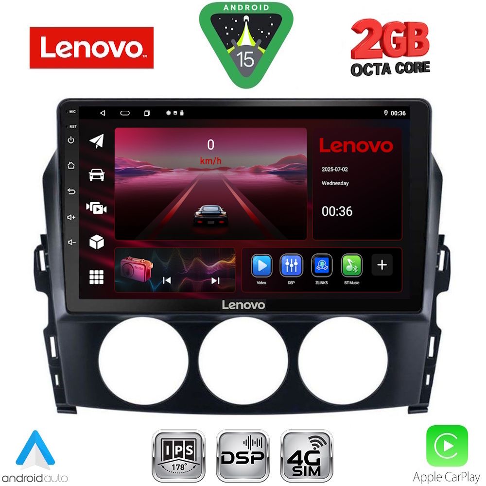 Βλησαρούλης Car Center - LENOVO LVF 5392_CPA (9inc) MULTIMEDIA TABLET for MAZDA MX5 mod. 2005-2015