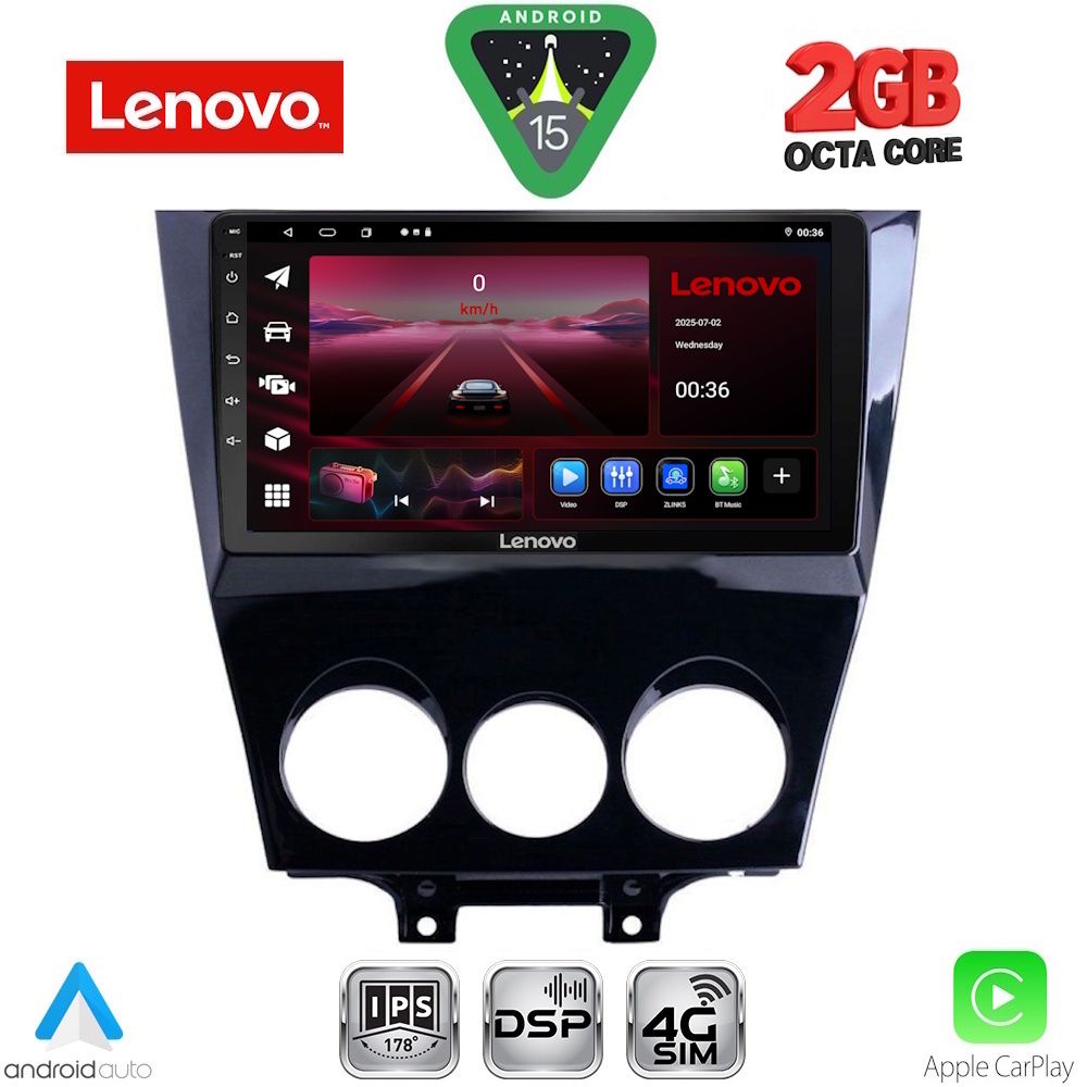 Βλησαρούλης Car Center - LENOVO LVF 5395_CPA (9inc) MULTIMEDIA TABLET for MAZDA RX8 mod. 2008-2014