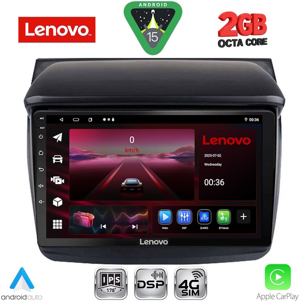 Βλησαρούλης Car Center - LENOVO LVF 5436_CPA (9inc) MULTIMEDIA TABLET for MITSUBISHI L200 mod. 2006-2015