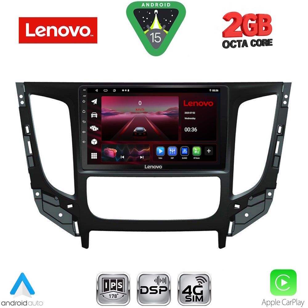 Βλησαρούλης Car Center - LENOVO LVF 5437_CPA CLIMA (9inc) MULTIMEDIA TABLET for MITSUBISHI L200 mod. 2015-2019 with CLIMA