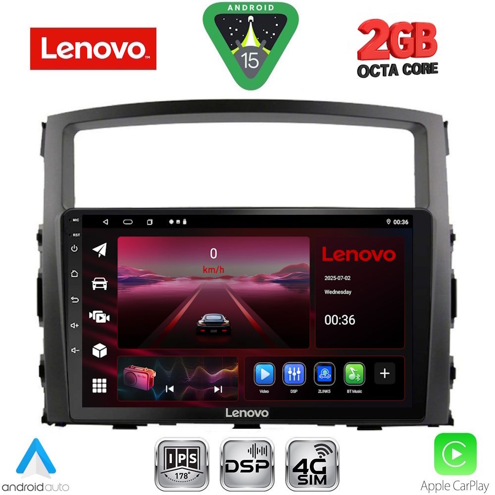 Βλησαρούλης Car Center - LENOVO LVF 5446_CPA (9inc) MULTIMEDIA TABLET for MITSUBISHI PAJERO mod. 2006-2013