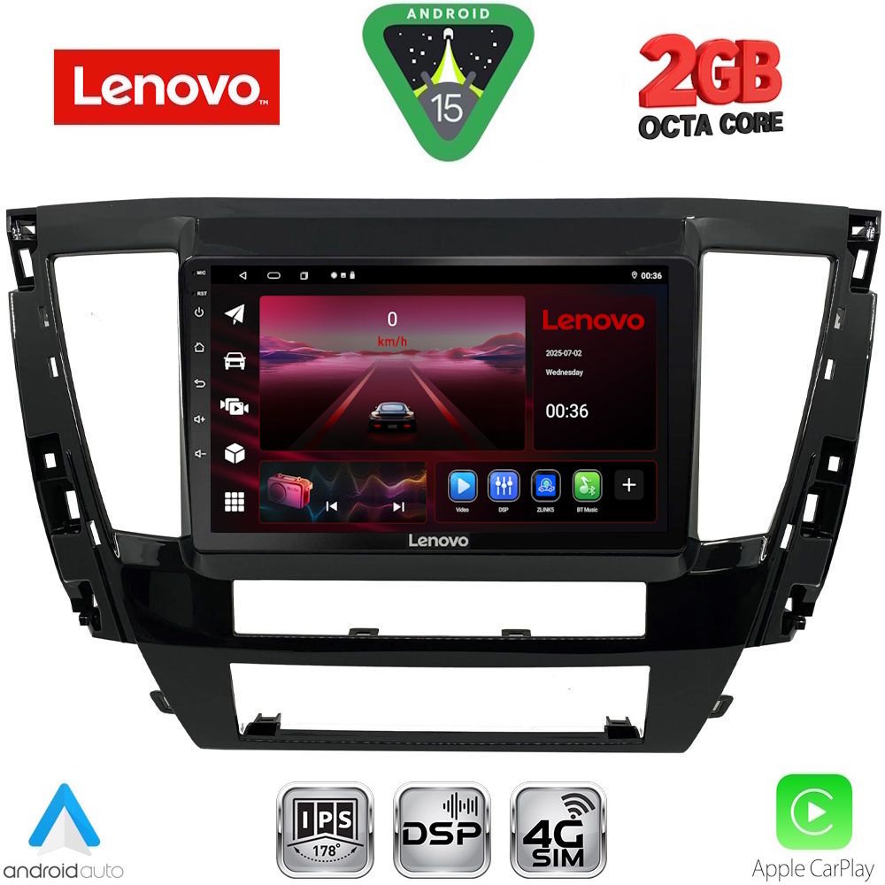Βλησαρούλης Car Center - LENOVO LVF 5447S_CPA (9inc) MULTIMEDIA TABLET for MITSUBISHI PAJERO SPORT mod. 2020-2026