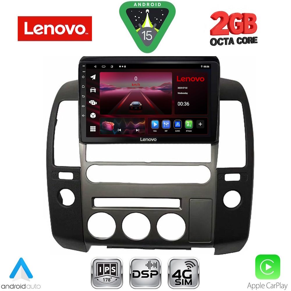 Βλησαρούλης Car Center - LENOVO LVF 5454_CPA (ORIG.NAVI) (9inc) MULTIMEDIA TABLET for NISSAN NAVARA D40 mod. 2006-2011 με Original Navi