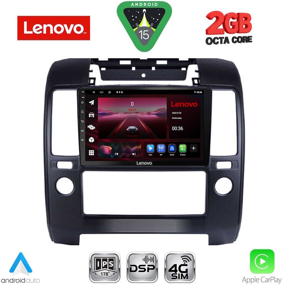 Βλησαρούλης Car Center - LENOVO LVF 5454_CPA A/C (9inc) MULTIMEDIA TABLET for NISSAN NAVARA D40 mod. 2006-2011 με A/C