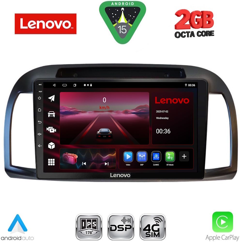 Βλησαρούλης Car Center - LENOVO LVF 5457BL_CPA (9inc) MULTIMEDIA TABLET for NISSAN MICRA K12 mod. 2002-2010 (BLACK)
