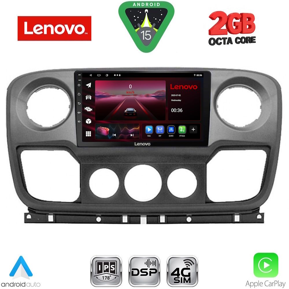 Βλησαρούλης Car Center - LENOVO LVF 5463_CPA (10inc) MULTIMEDIA TABLET for NISSAN NV400 - OPEL MOVANO - RENAULT MASTER mod. 2010-2020
