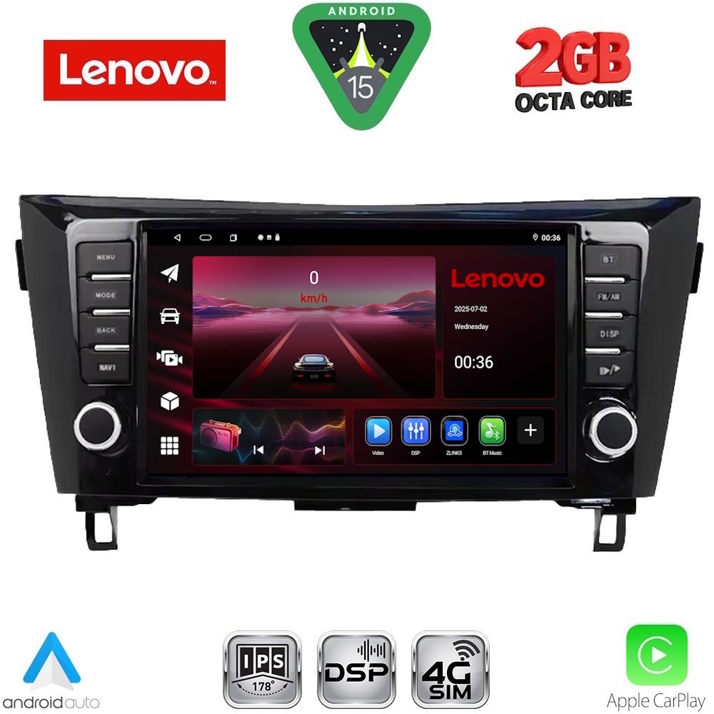Βλησαρούλης Car Center - LENOVO LVF 5467_CPA (9inc) MULTIMEDIA TABLET for NISSAN QASHQAI - XTRAIL mod. 2014-2021