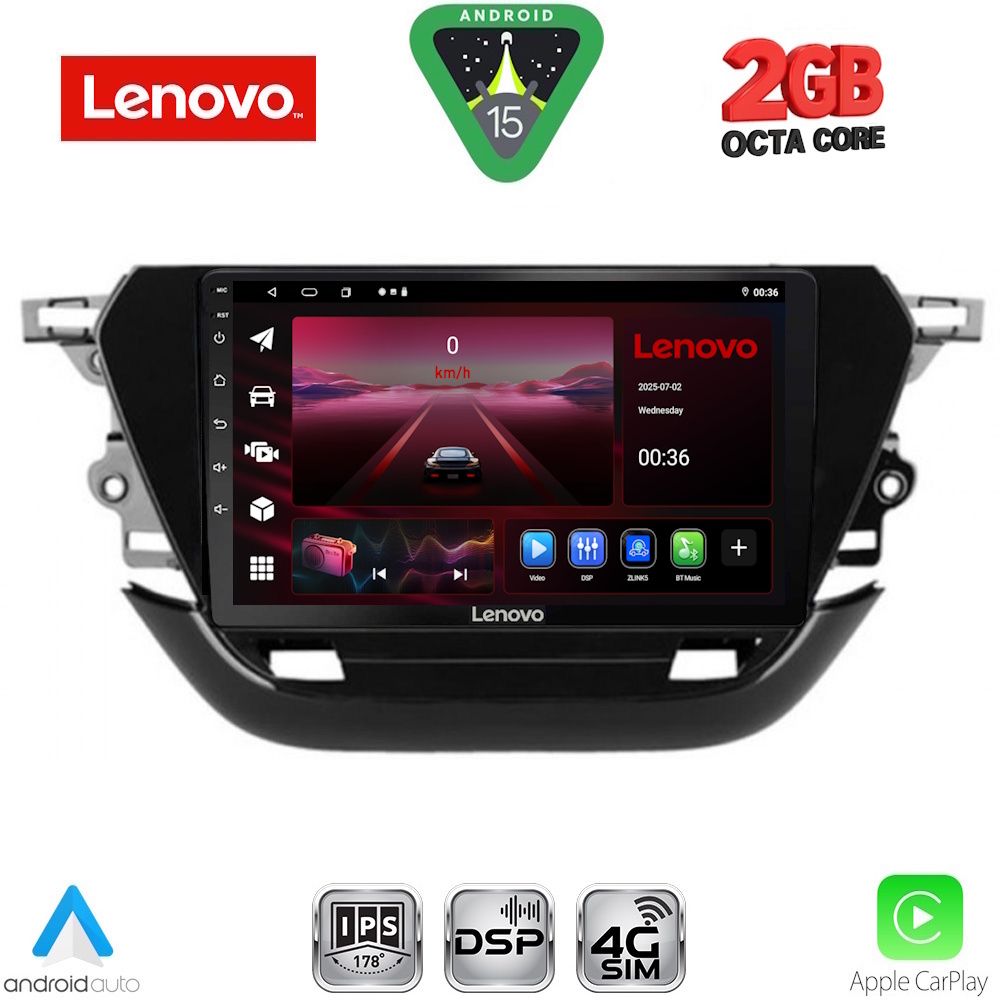 Βλησαρούλης Car Center - LENOVO LVF 5487_CPA (9inc) MULTIMEDIA TABLET for OPEL CORSA F mod. 2021-2024