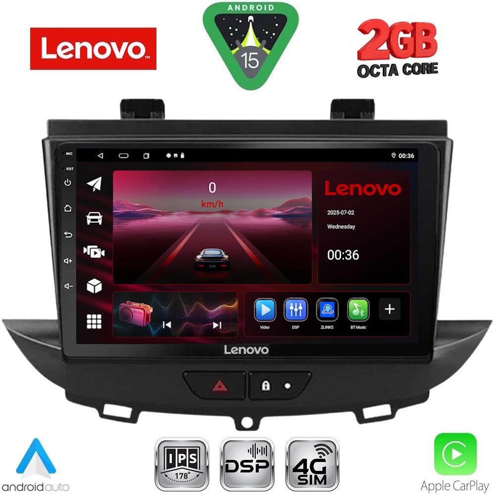 Βλησαρούλης Car Center - LENOVO LVF 5490_CPA (9inc) MULTIMEDIA TABLET for OPEL CROSSLAND – GRANDLAND mod. 2017-2025