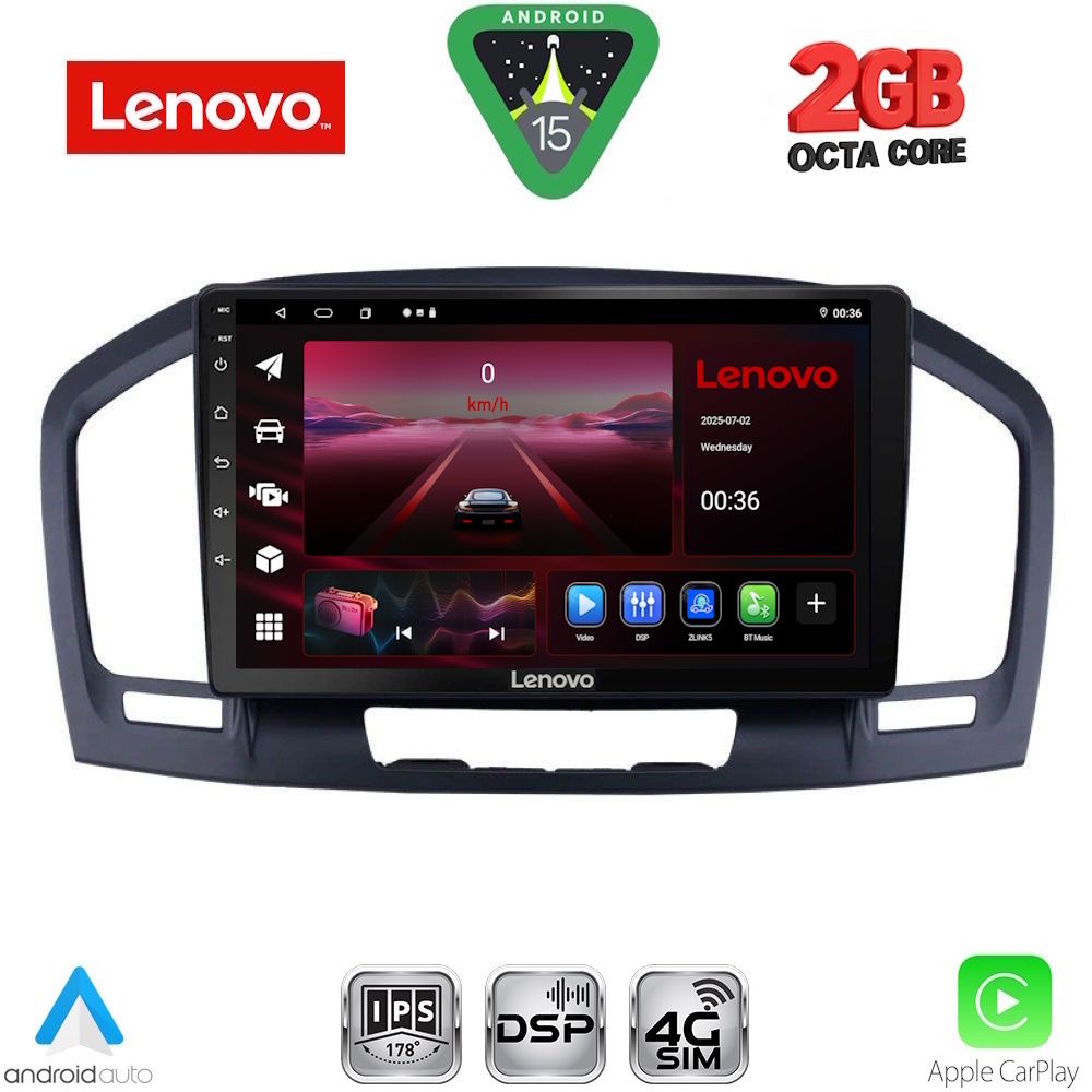 Βλησαρούλης Car Center - LENOVO LVF 5491BL_CPA (9inc) MULTIMEDIA TABLET for OPEL INSIGNIA mod. 2008-2013 (BLACK)