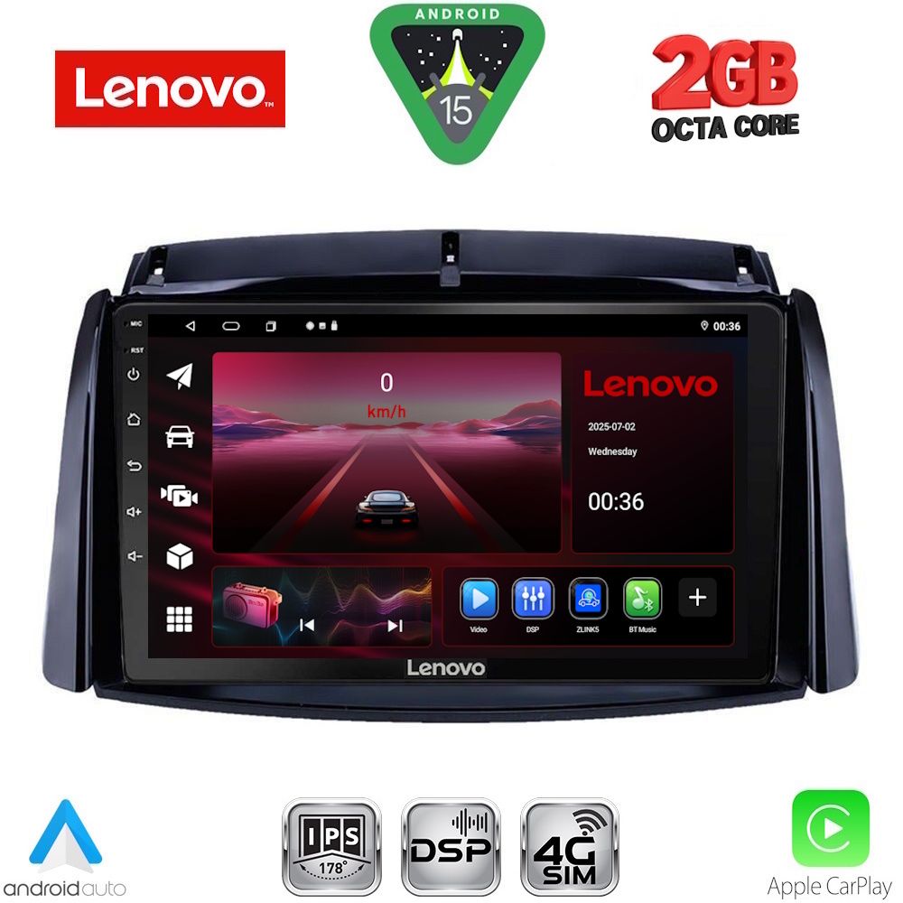 Βλησαρούλης Car Center - LENOVO LVF 5551_CPA (9inc) MULTIMEDIA TABLET for RENAULT KOLEOS mod. 2006-2016