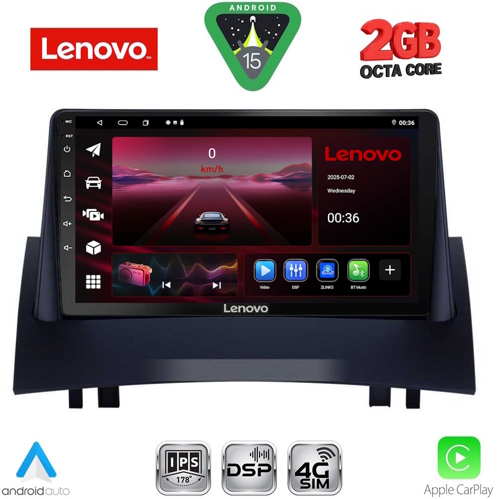 Βλησαρούλης Car Center - LENOVO LVF 5555_CPA (9inc) MULTIMEDIA TABLET for RENAULT MEGANE 2 mod. 2002-2008