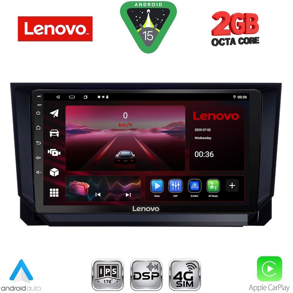 Βλησαρούλης Car Center - LENOVO LVF 5573_CPA (9inc) MULTIMEDIA TABLET for SEAT ARONA - IBIZA mod. 2018-2026