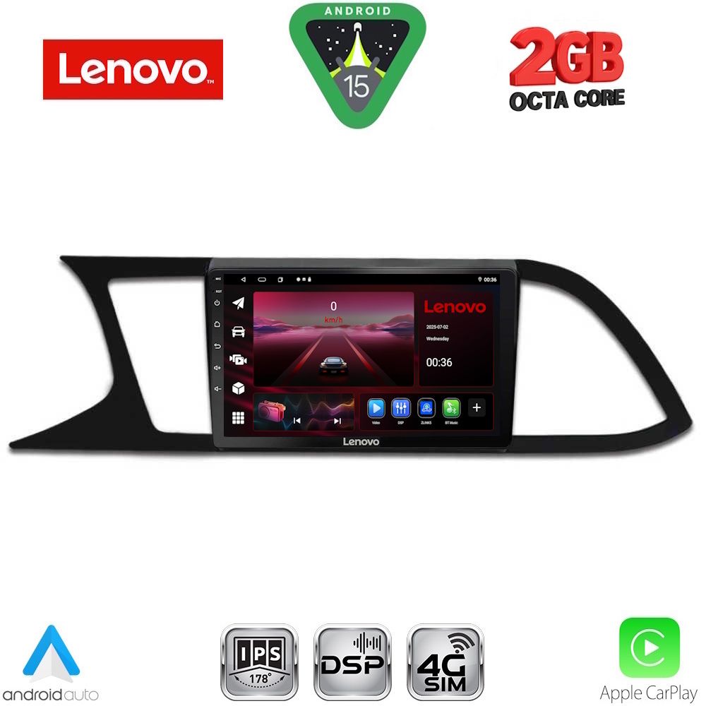 Βλησαρούλης Car Center - LENOVO LVF 5575_CPA (9inc) MULTIMEDIA TABLET for SEAT LEON mod. 2012-2021
