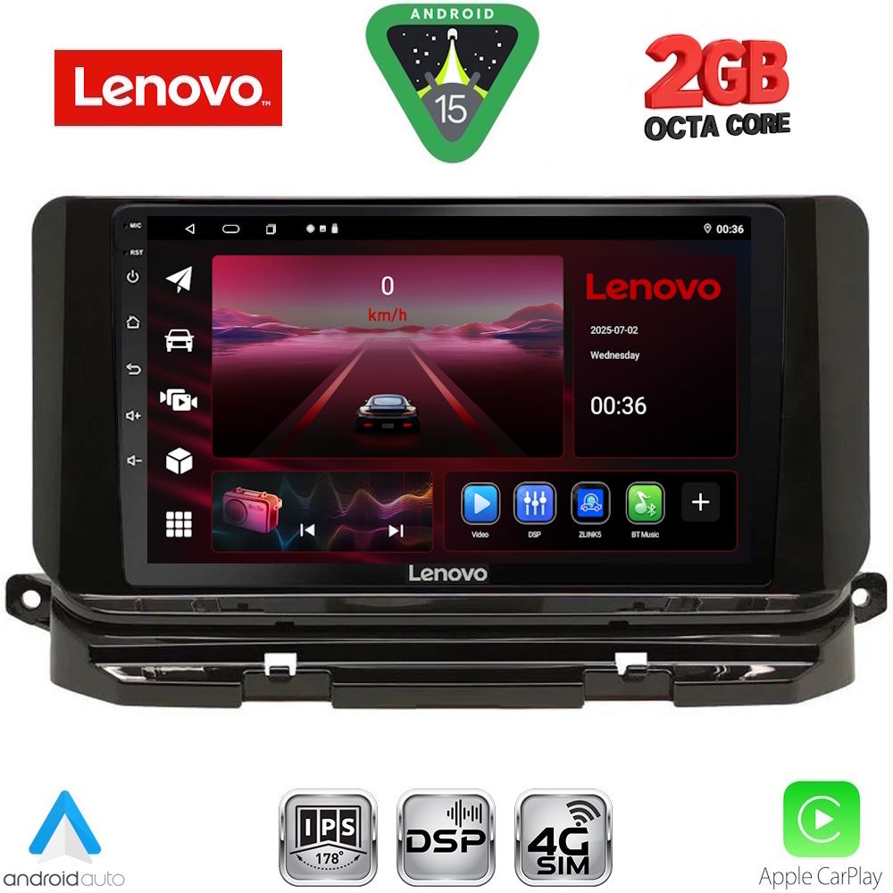 Βλησαρούλης Car Center - LENOVO LVF 5598_CPA (10inc) MULTIMEDIA TABLET for SKODA OCTAVIA 8 mod. 2021-2026
