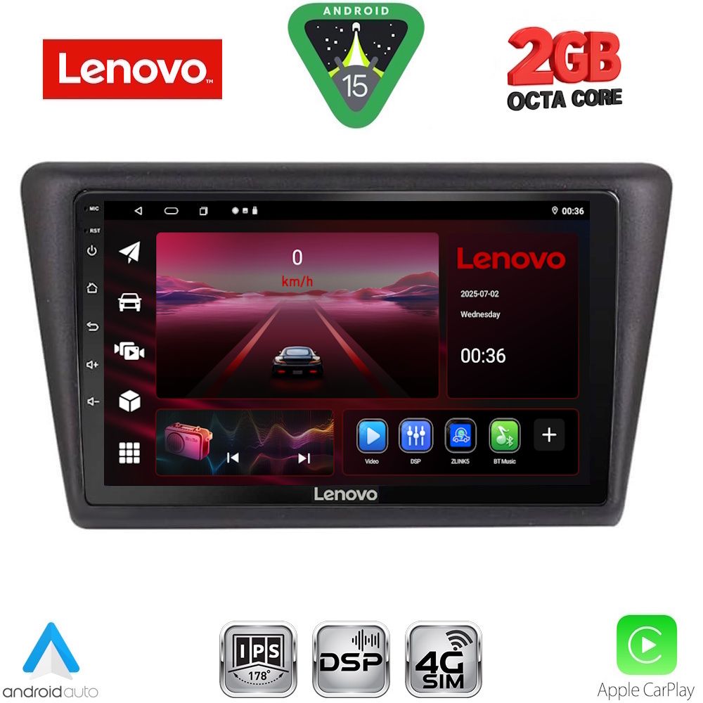 Βλησαρούλης Car Center - LENOVO LVF 5600_CPA (9inc) MULTIMEDIA TABLET for  SKODA RAPID SPACEBACK mod. 2014-2019