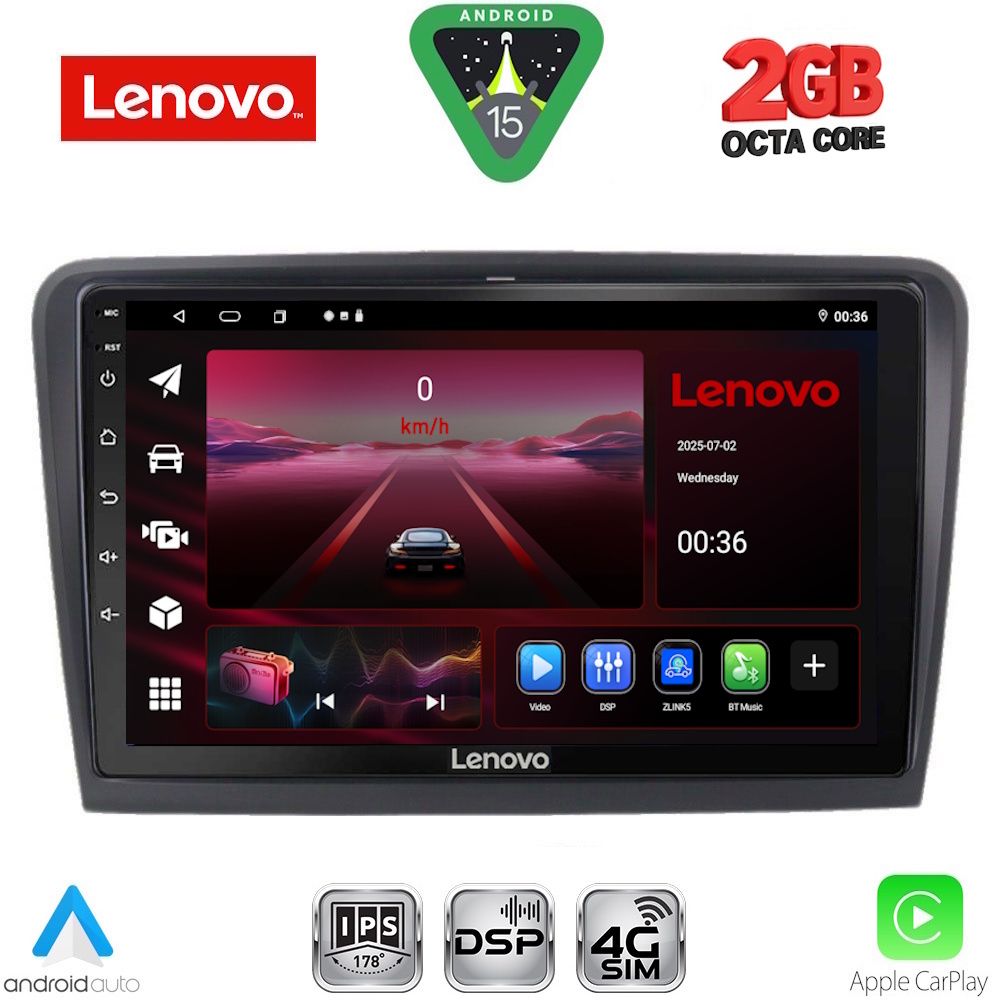Βλησαρούλης Car Center - LENOVO LVF 5604B_CPA (10inc) MULTIMEDIA TABLET for SKODA SUPERB mod. 2008-2015
