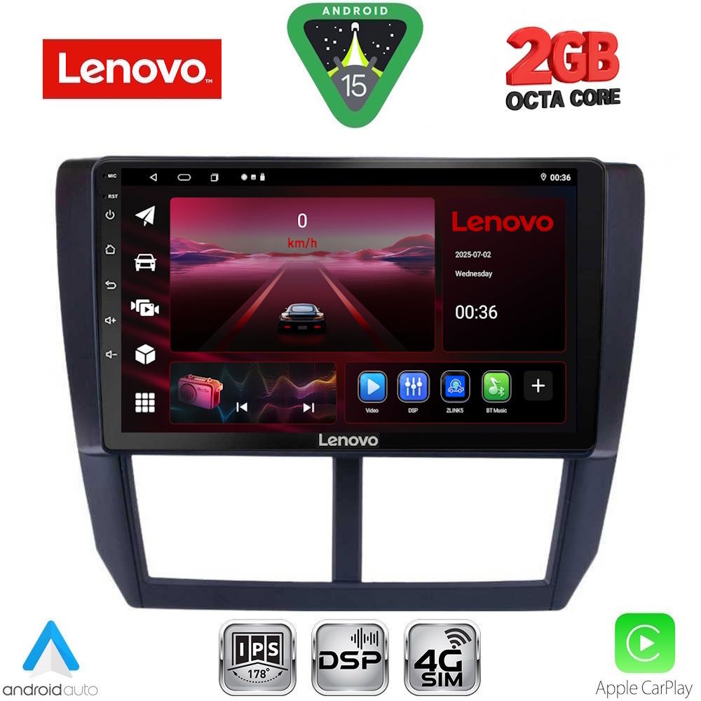 Βλησαρούλης Car Center - LENOVO LVF 5662_CPA (9inc) MULTIMEDIA TABLET for SUBARU FORESTER - IMPREZA - XV mod. 2008-2013