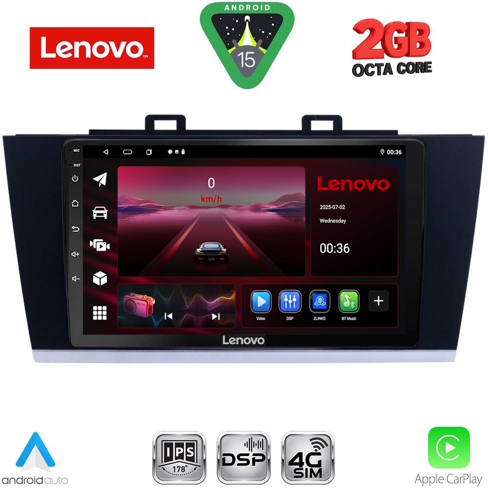 Βλησαρούλης Car Center - LENOVO LVF 5668_CPA (9inc) MULTIMEDIA TABLET for SUBARU LEGACY – OUTBACK mod. 2014-2019