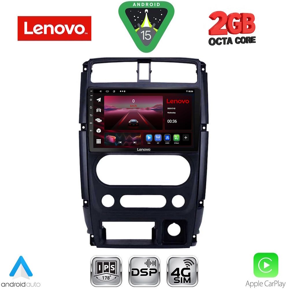 Βλησαρούλης Car Center - LENOVO LVF 5678_CPA (9inc) MULTIMEDIA TABLET for SUZUKI JIMNY mod. 2007-2017
