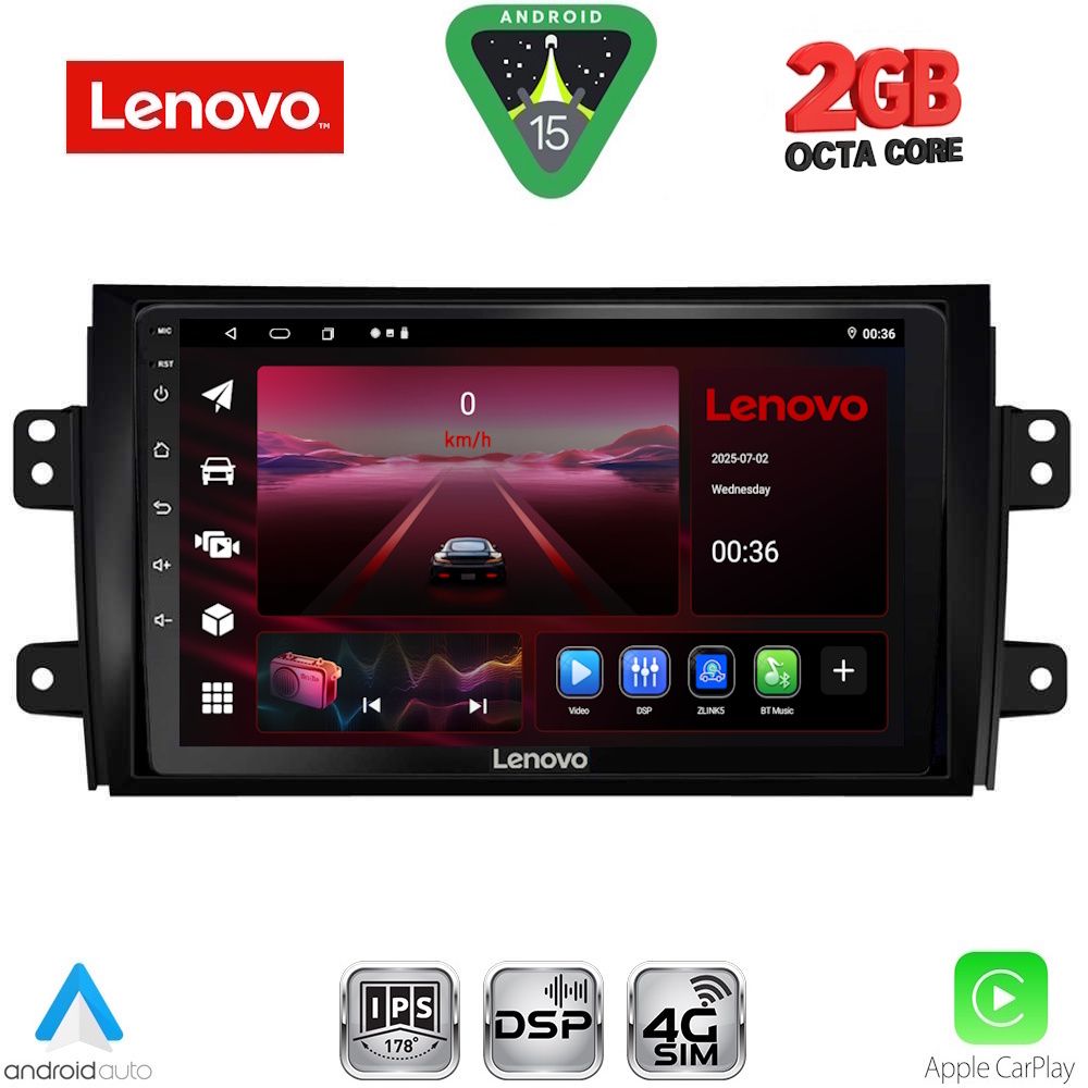 Βλησαρούλης Car Center - LENOVO LVF 5688_CPA (9inc) MULTIMEDIA TABLET for FIAT SEDICI – SUZUKI SX4 mod. 2005-2013