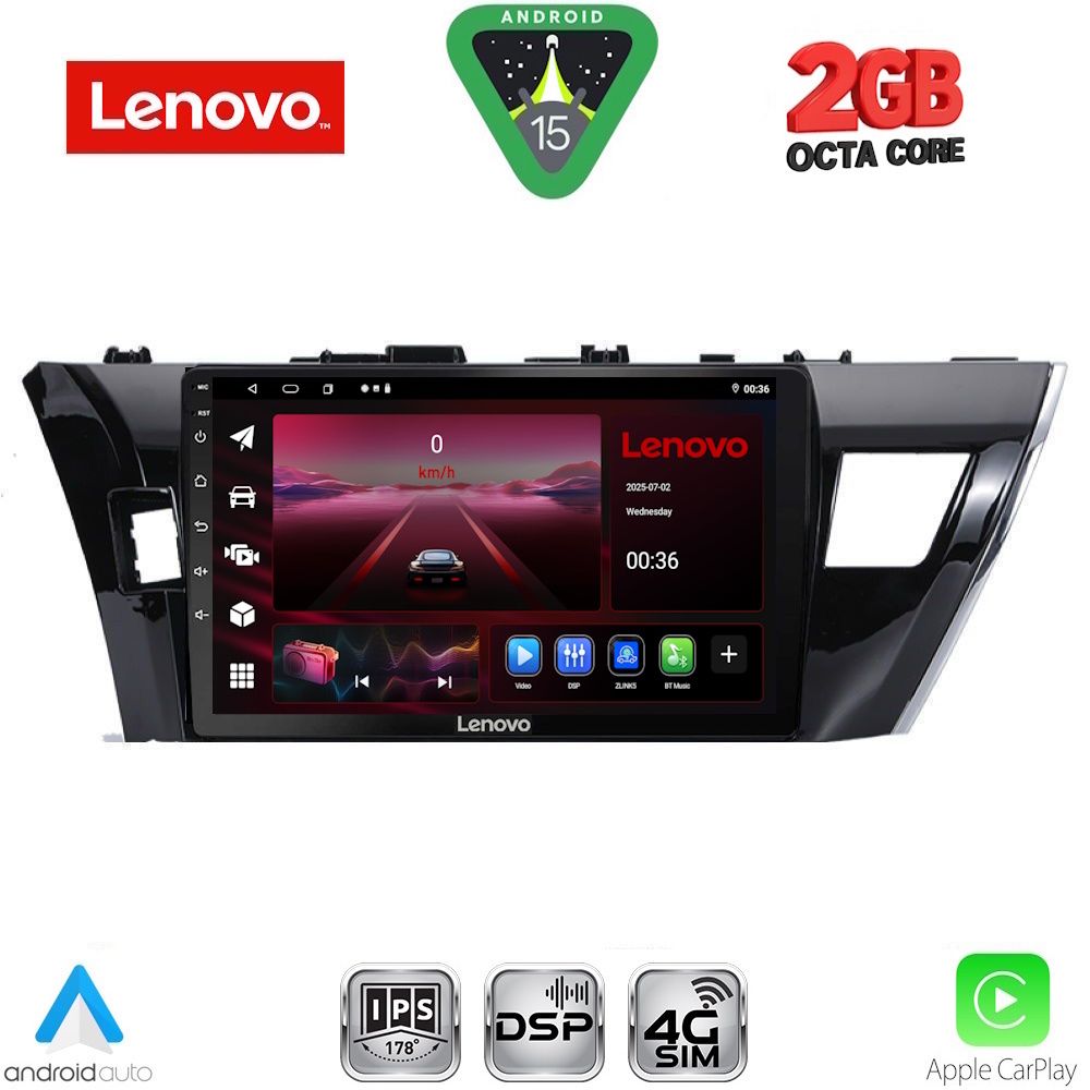 Βλησαρούλης Car Center - LENOVO LVF 5714_CPA (10inc) MULTIMEDIA TABLET for TOYOTA COROLLA mod. 2013-2016