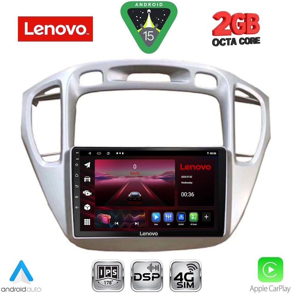 Βλησαρούλης Car Center - LENOVO LVF 5718_CPA (9inc) MULTIMEDIA TABLET for TOYOTA HIGHLANDER mod. 2002-2009