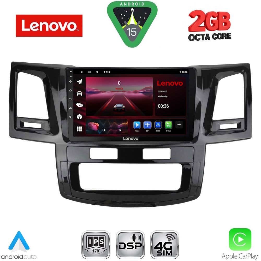 Βλησαρούλης Car Center - LENOVO LVF 5720_CPA (9inc) MULTIMEDIA TABLET for TOYOTA HILUX mod. 2005-2016