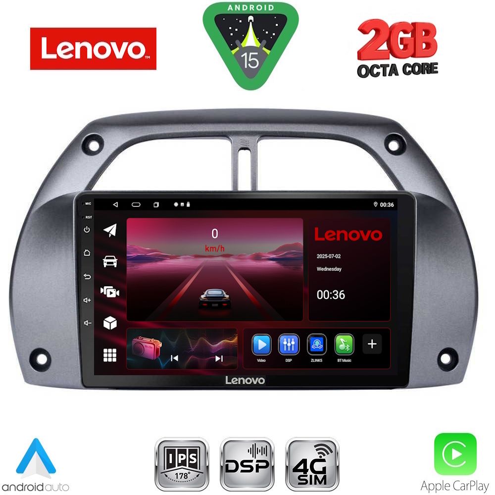 Βλησαρούλης Car Center - LENOVO LVF 5730_CPA A/C (9inc) MULTIMEDIA TABLET for TOYOTA RAV 4 mod. 2000-2006
