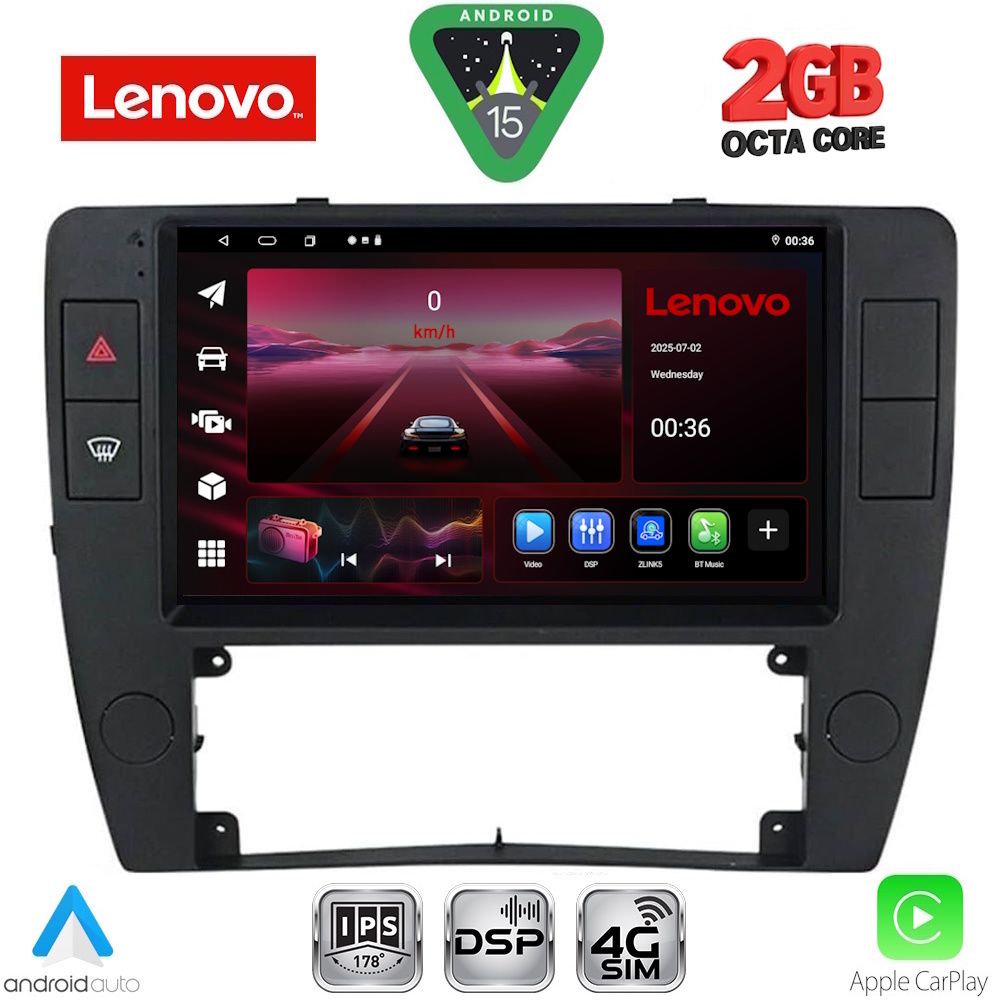 Βλησαρούλης Car Center - LENOVO LVF 5749_CPA  (9inc) MULTIMEDIA TABLET for VW PASSAT mod. 2000-2005