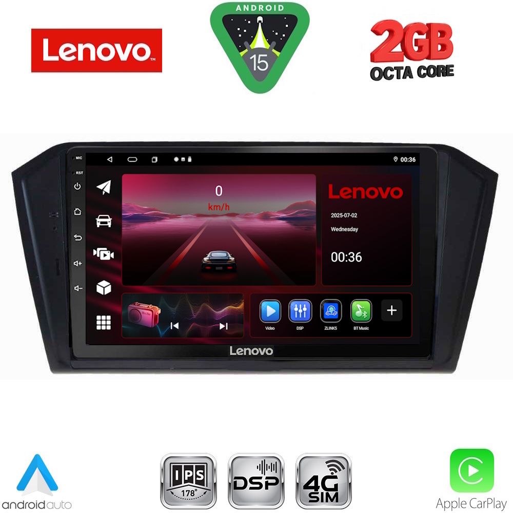 Βλησαρούλης Car Center - LENOVO LVF 5750_CPA (10inc) MULTIMEDIA TABLET for VW PASSAT mod. 2016-2022