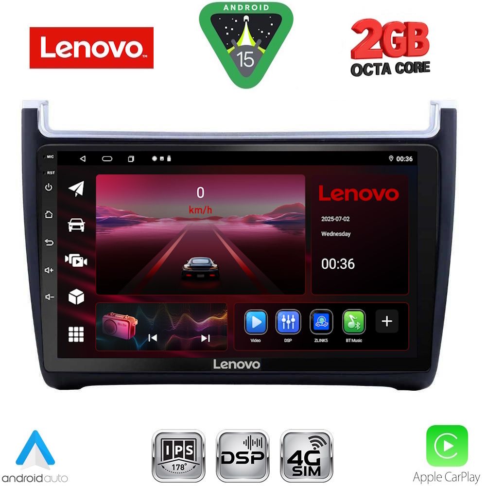 Βλησαρούλης Car Center - LENOVO LVF 5757_CPA (9inc) MULTIMEDIA TABLET for VW POLO mod. 2014-2017