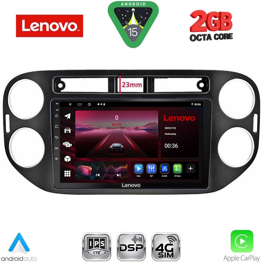 Βλησαρούλης Car Center - LENOVO LVF 5760BL_CPA (9inc) MULTIMEDIA TABLET for VW TIGUAN mod. 2011-2016 (BLACK)