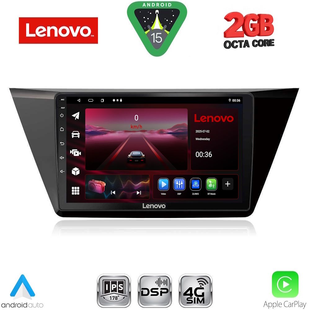 Βλησαρούλης Car Center - LENOVO LVF 5769_CPA (10inc) MULTIMEDIA TABLET for VW TOURAN mod. 2016-2026