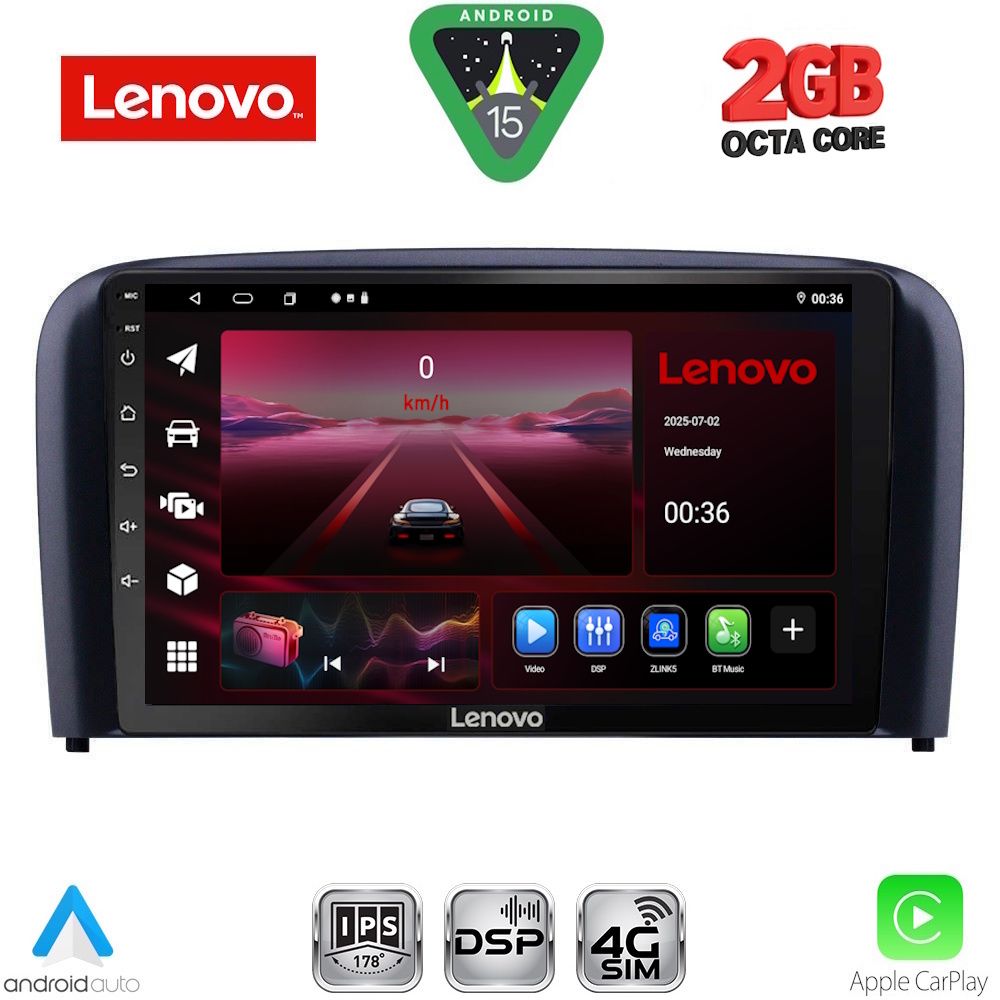 Βλησαρούλης Car Center - LENOVO LVF 5786_CPA (9inc) MULTIMEDIA TABLET for VOLVO S80 mod. 1999-2006