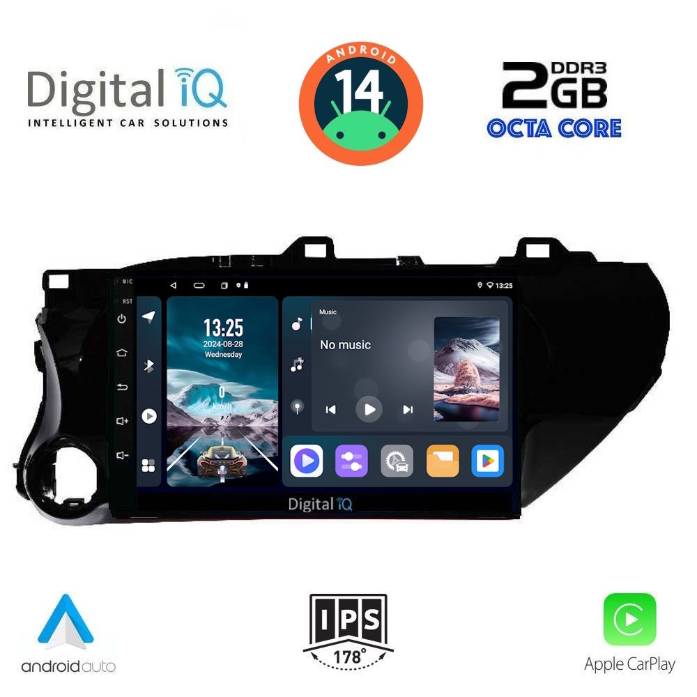 Βλησαρούλης Car Center - DIGITAL IQ RSF 4721_CPA (10inc) MULTIMEDIA TABLET for TOYOTA HILUX mod. 2017-2026