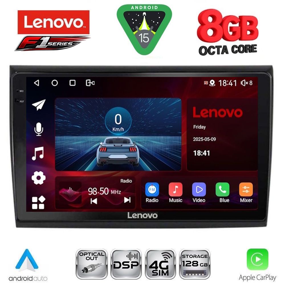 Βλησαρούλης Car Center - LENOVO SSR 10136_CPA (9inc) MULTIMEDIA TABLET for FIAT BRAVO mod. 2007-2019