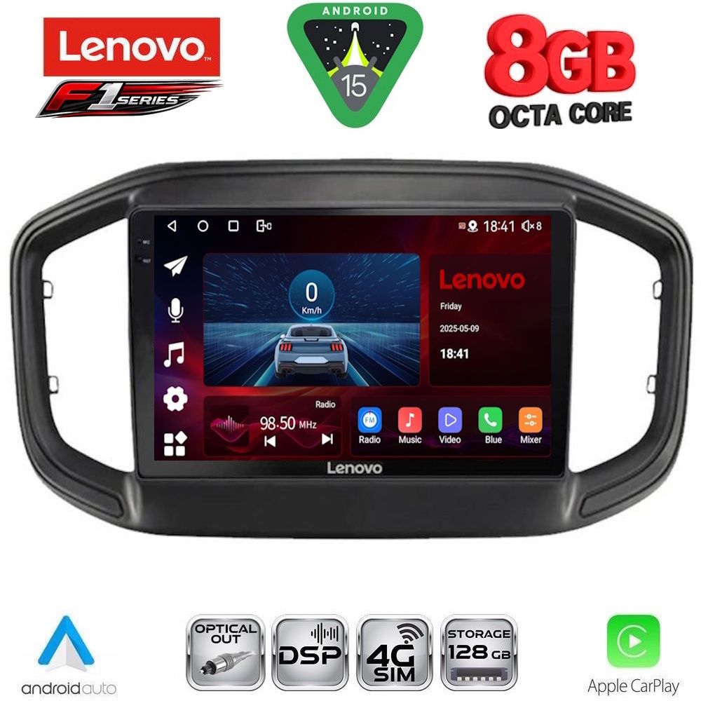 Βλησαρούλης Car Center - LENOVO SSR 10147_CPA (9inc) MULTIMEDIA TABLET for FIAT STRADA mod. 2020-2026